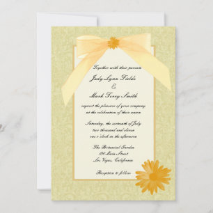 Yellow Flower Wedding Invitation