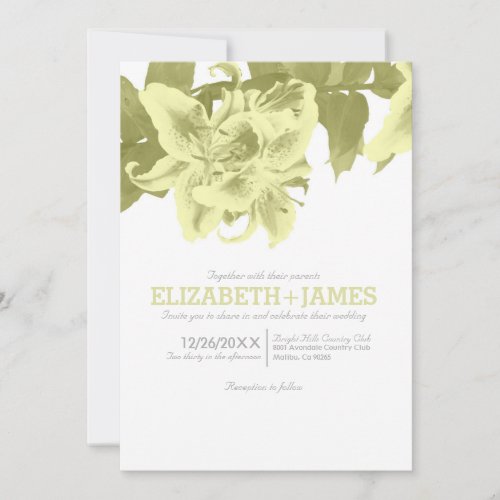 Yellow Flower Wedding Invitations
