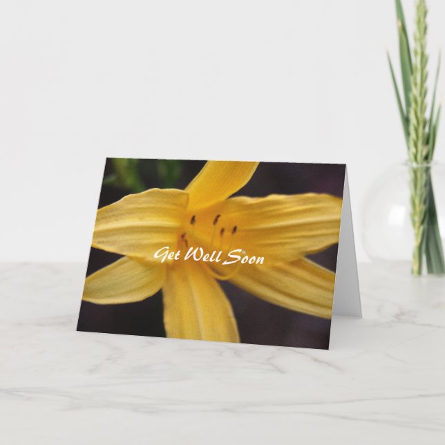 yellow flower wishes card (Front)