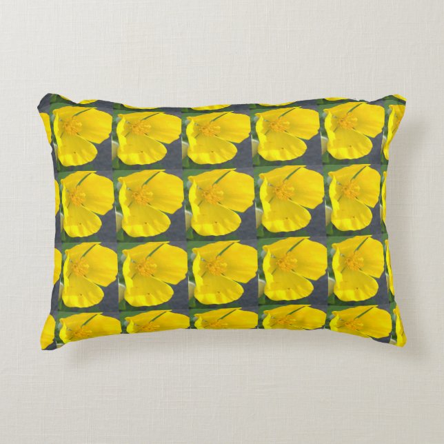 Yellow Flowered Pillow (Front)