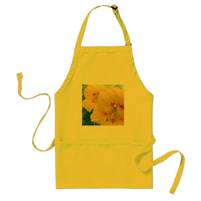 Yellow flowers adult apron (Front)