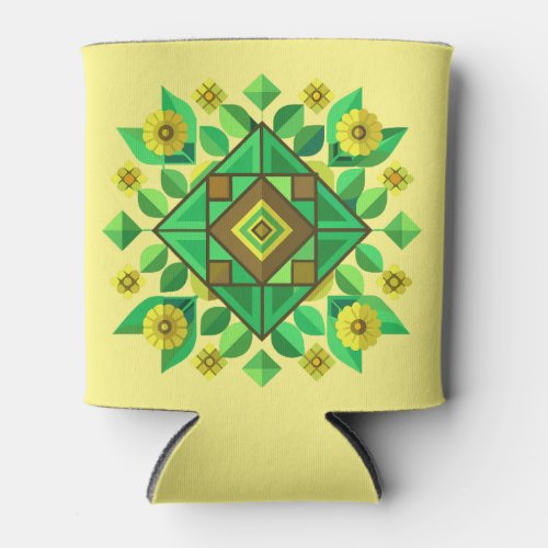 Yellow Flowers and Geometric Shapes Can Cooler