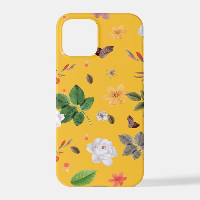Yellow Flowers and White Roses 10 iPhone Case (Back)