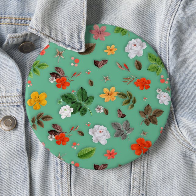 Yellow Flowers and White Roses 14 Button (In Situ)