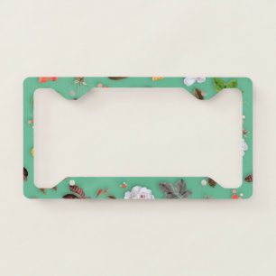 Yellow Flowers and White Roses 14 License Plate Frame