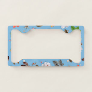 Yellow Flowers and White Roses 18 License Plate Frame