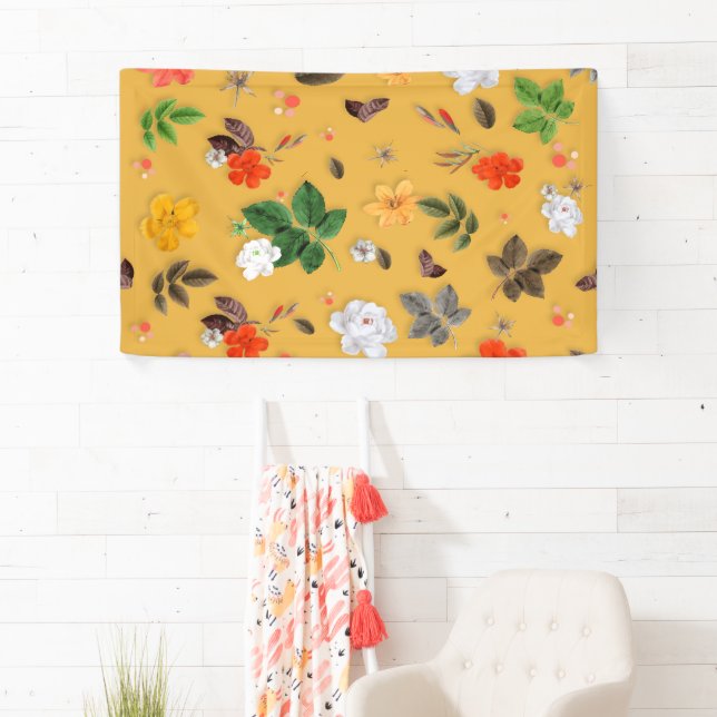 Yellow Flowers and White Roses 20 Banner (Insitu)
