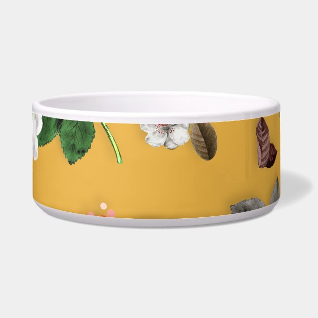 Yellow Flowers and White Roses 20 Bowl (Front)