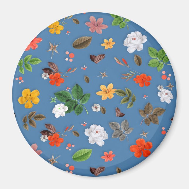 Yellow Flowers and White Roses 23 Magnet (Front)