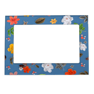 Yellow Flowers and White Roses 23 Magnetic Frame