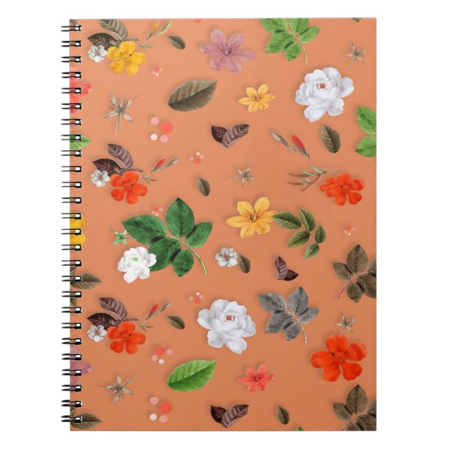 Yellow Flowers and White Roses 25 Notebook (Front)