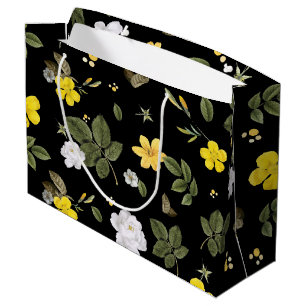 Yellow Flowers and White Roses 2 Large Gift Bag