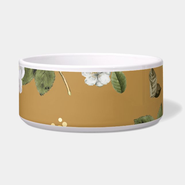 Yellow Flowers and White Roses 4 Bowl (Front)