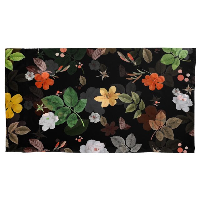 Yellow Flowers and White Roses 8 Pillow Case (Front)