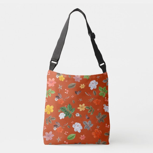 Yellow Flowers and White Roses 9 Crossbody Bag (Front)