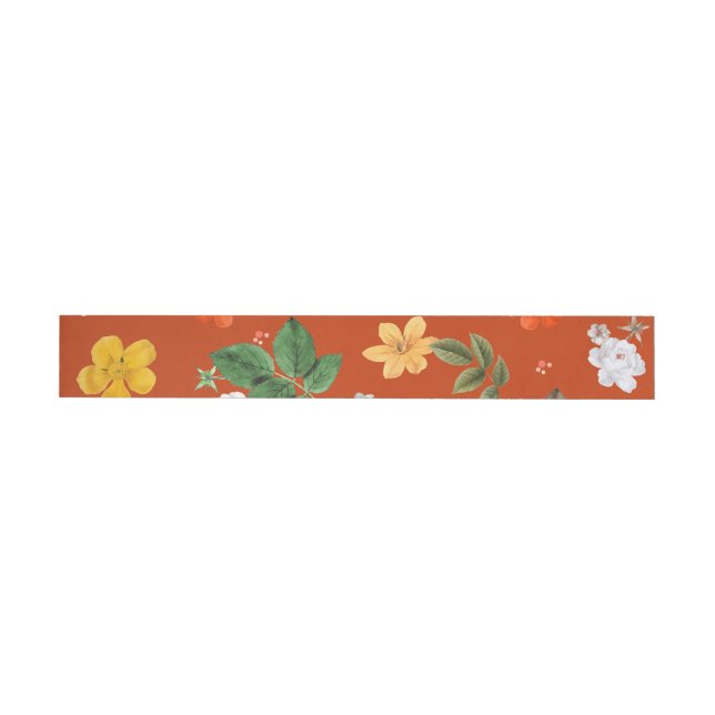 Yellow Flowers and White Roses 9 Wrap Around Label (Individual)