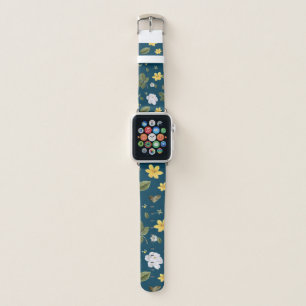 Yellow Flowers and White Roses Apple Watch Band