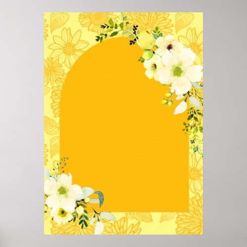 Yellow flowers arch Haldi welcome sign