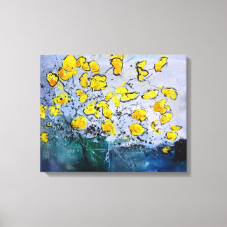 Yellow flowers canvas print