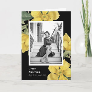 Yellow Flowers Celebration of Life Program