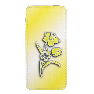 Yellow Flowers Daffodil iPhone SE/5/5s/5c Pouch