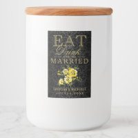 Yellow Flowers - Eat, Drink and Be Married Food Label