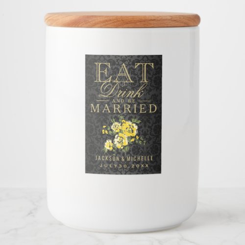 Yellow Flowers _ Eat Drink and Be Married Food Label