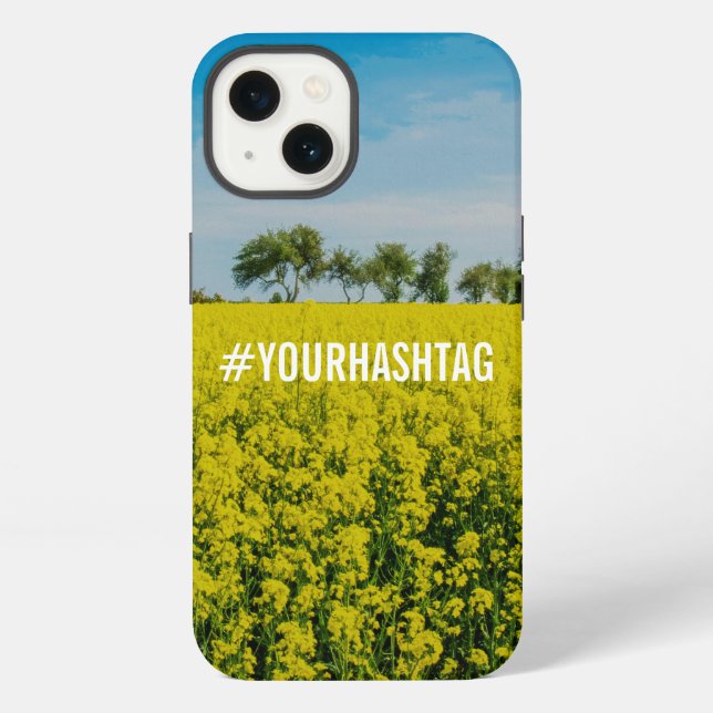 Yellow flowers field iphone case (Back)