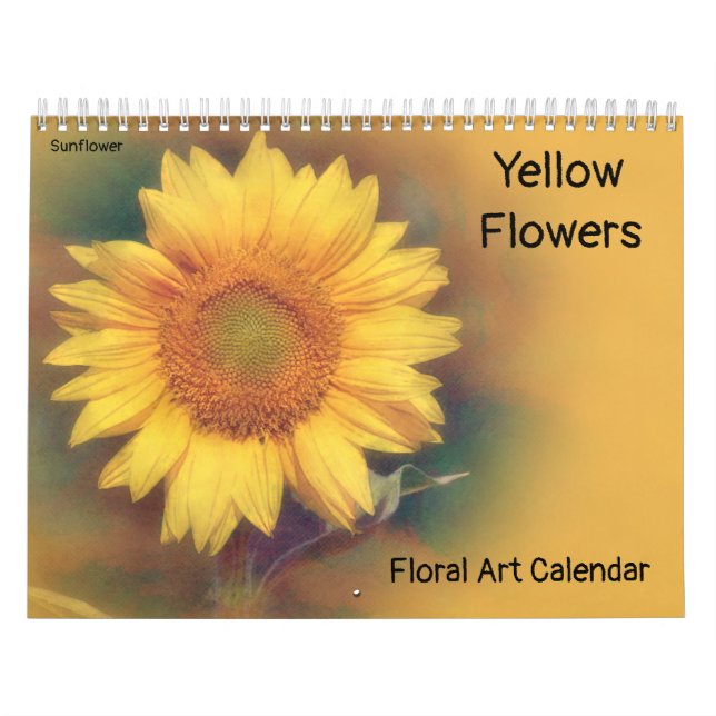 Yellow Flowers Floral Art Calendar (Cover)