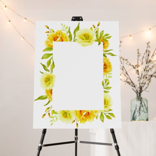 Yellow flowers floral for any occasion blank foam board
