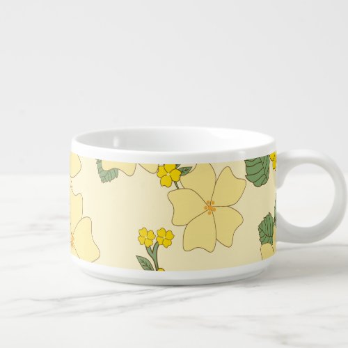 Yellow Flowers Floral Pattern Pattern Of Flowers Bowl