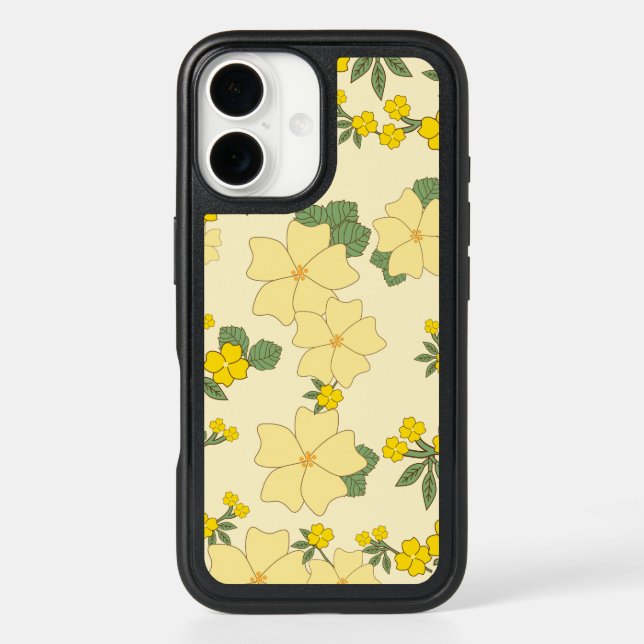 Yellow Flowers, Floral Pattern, Pattern Of Flowers Otterbox iPhone Case (Back)