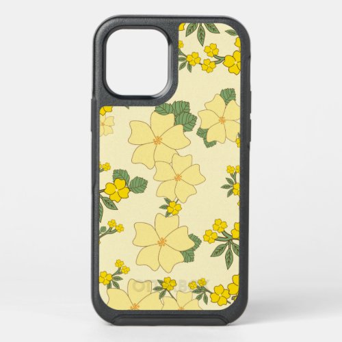 Yellow Flowers Floral Pattern Pattern Of Flowers OtterBox Symmetry iPhone 12 Case