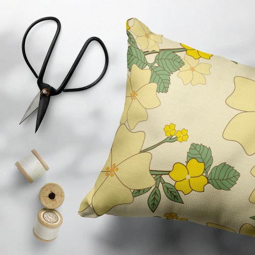 Yellow Flowers Floral Pattern Pattern Of Flowers Pet Bed