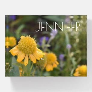 Yellow Flowers Garden Nature Photography Floral Paperweight