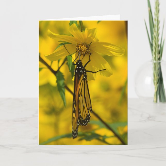 Yellow Flowers Greeting Card (Front)