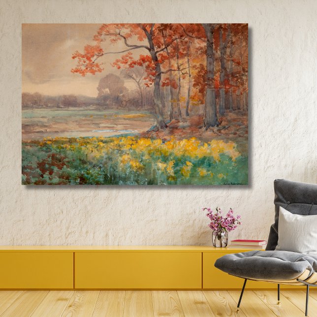 Yellow Flowers Grey Day, 1911 Canvas Print (Creator Uploaded)