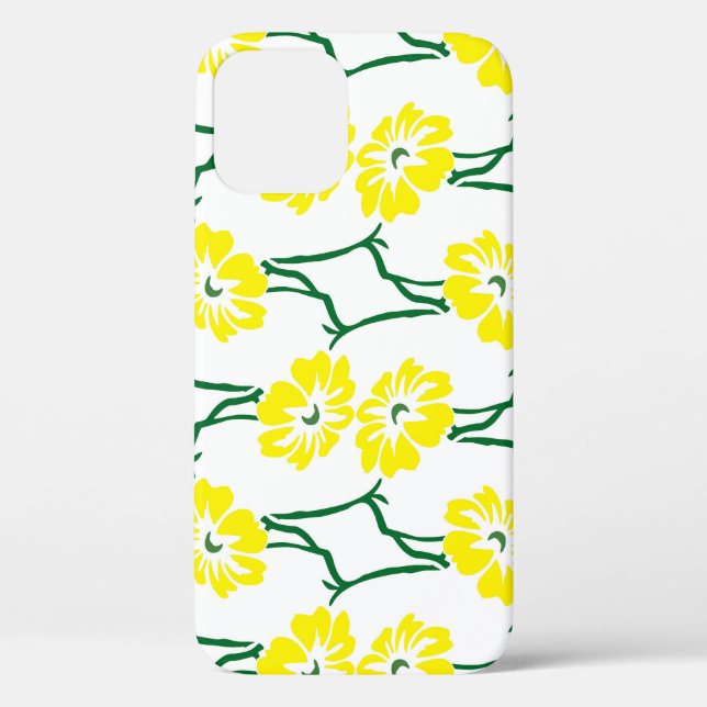 Yellow Flowers: Illustrated Seamless Pattern Case-Mate iPhone Case (Back)