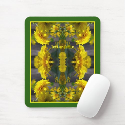 Yellow Flowers In Sunshine Abstract Personalized Mouse Pad