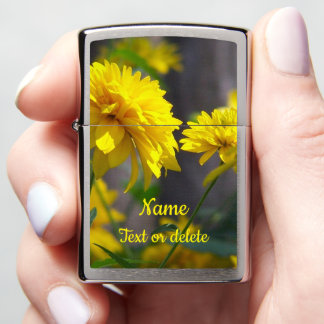 Yellow Flowers In Sunshine Personalized Zippo Lighter