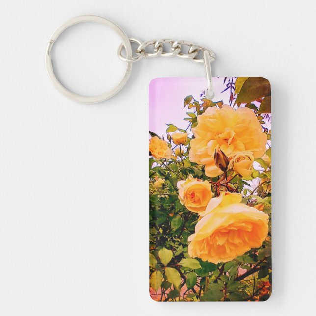 Yellow flowers keychain (Front)
