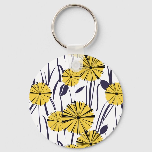 Yellow flowers keychain (Front)