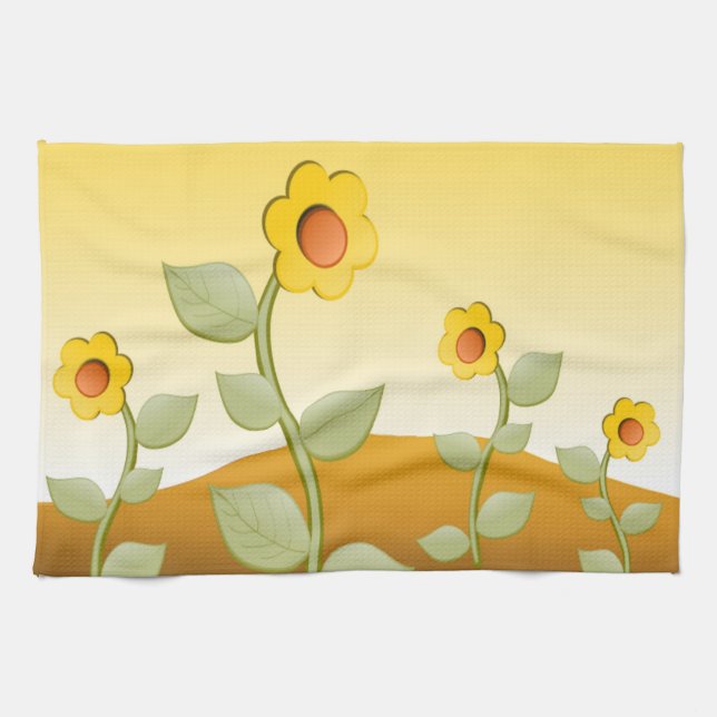YELLOW FLOWERS KITCHEN TOWEL (Horizontal)