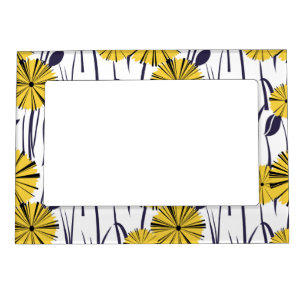 Yellow flowers magnetic frame