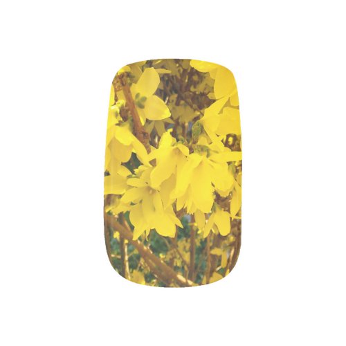 yellow flowers  minx nail art