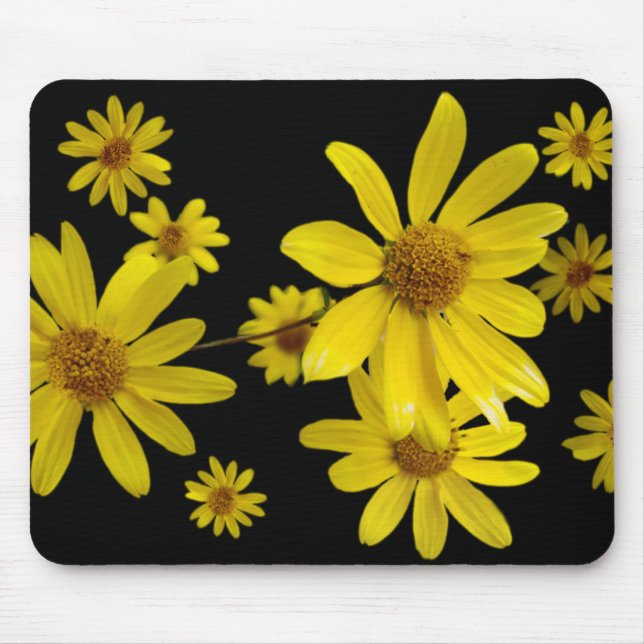 Yellow Flowers Mouse Pad (Front)