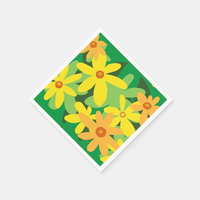 Yellow flowers napkins (Corner)