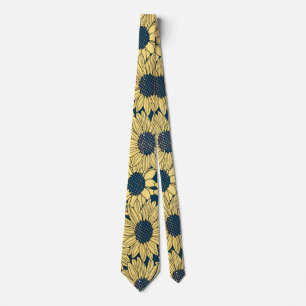 Yellow Flowers Neck Tie