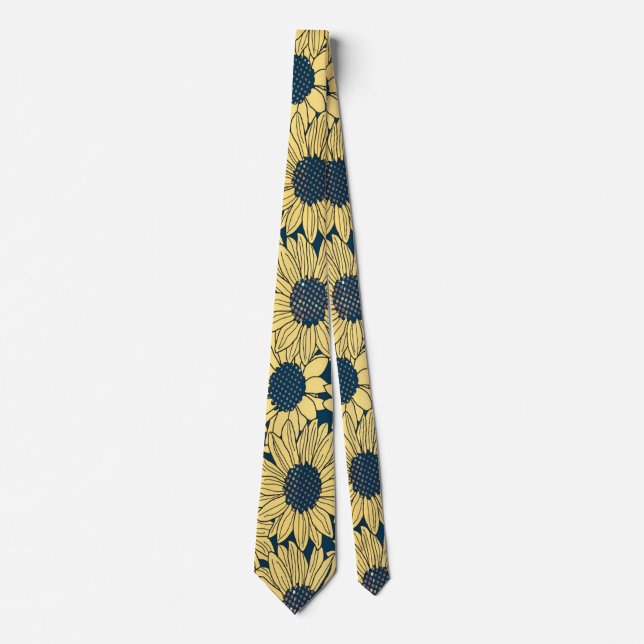 Yellow Flowers Neck Tie (Front)