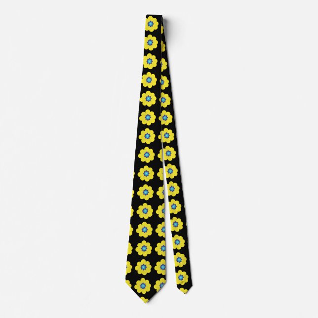 Yellow Flowers  Neck Tie (Front)